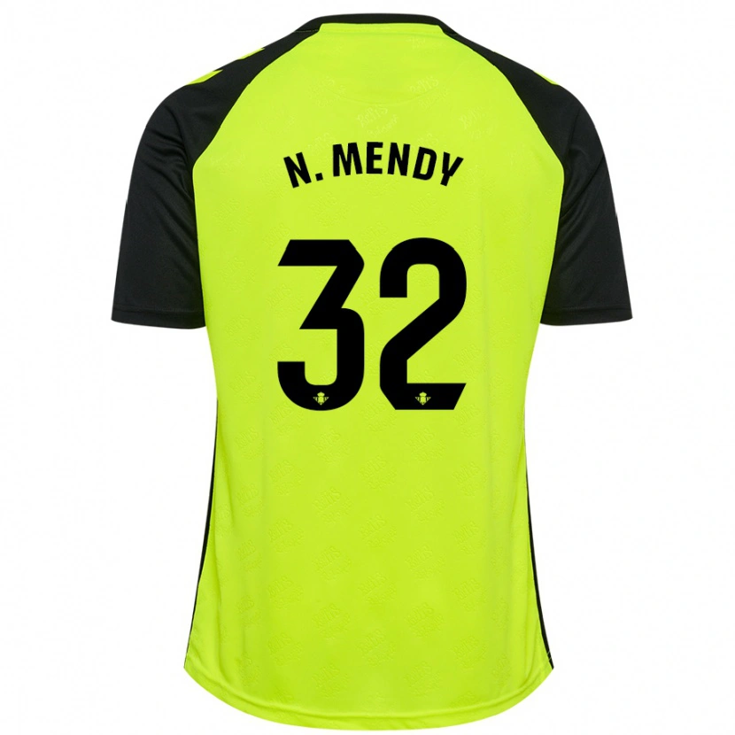 Danxen Women Nobel Mendy #32 Fluorescent Yellow Black Away Jersey 2024/25 T-Shirt
