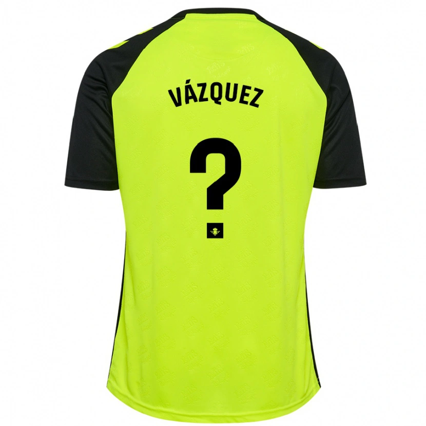 Danxen Women Leo Vázquez #0 Fluorescent Yellow Black Away Jersey 2024/25 T-Shirt