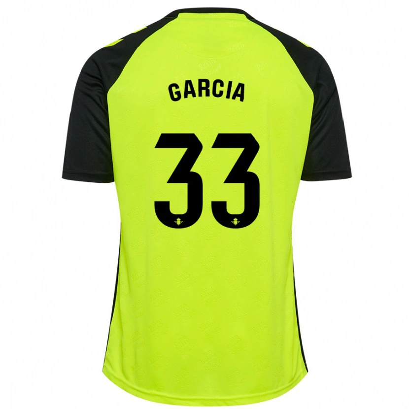 Danxen Women Pablo García #33 Fluorescent Yellow Black Away Jersey 2024/25 T-Shirt