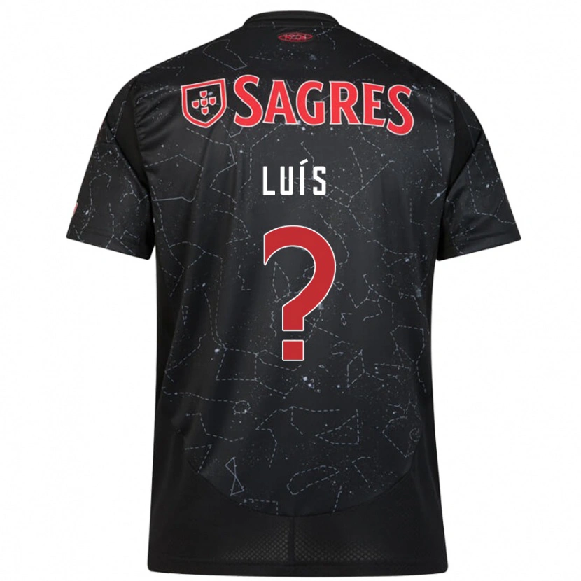 Danxen Women António Luís #0 Black Red Away Jersey 2024/25 T-Shirt