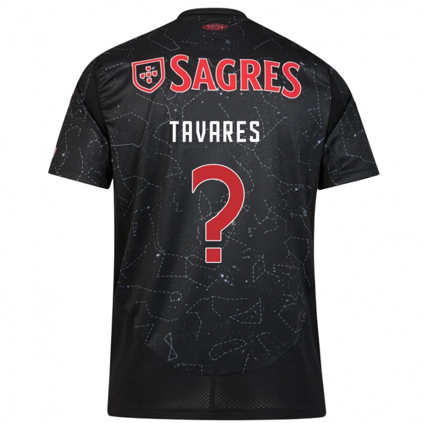 Danxen Women Leonardo Tavares #0 Black Red Away Jersey 2024/25 T-Shirt