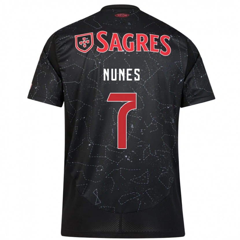 Danxen Women Bernardo Nunes #7 Black Red Away Jersey 2024/25 T-Shirt