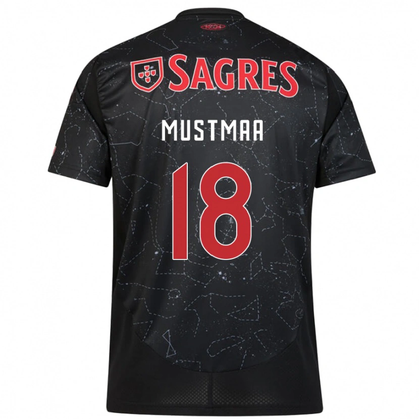 Danxen Women Karel Mustmaa #18 Black Red Away Jersey 2024/25 T-Shirt