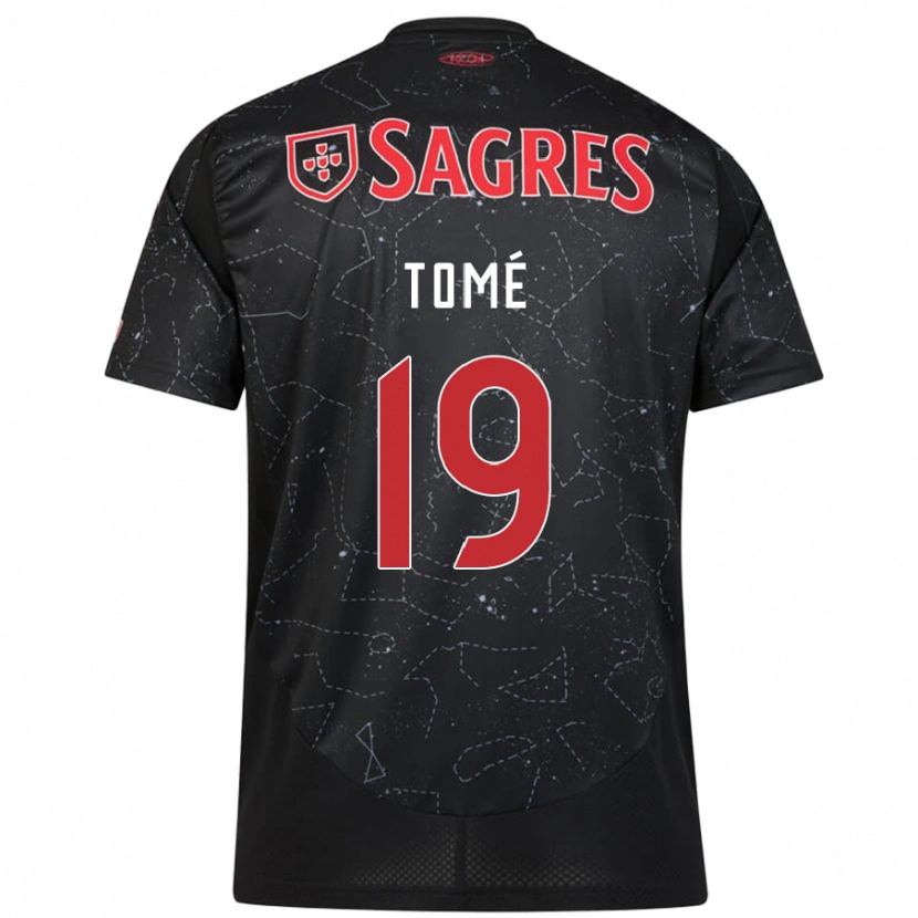 Danxen Women Olivio Tomé #19 Black Red Away Jersey 2024/25 T-Shirt
