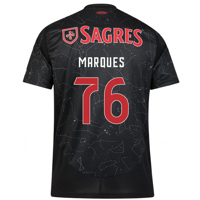 Danxen Women Gustavo Marques #76 Black Red Away Jersey 2024/25 T-Shirt