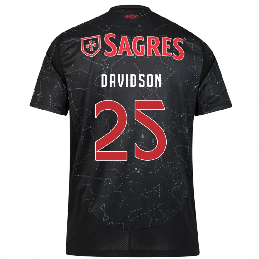 Danxen Women Chandra Davidson #25 Black Red Away Jersey 2024/25 T-Shirt