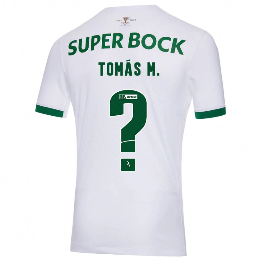 Danxen Women Tomás Mendes #0 White Green Away Jersey 2024/25 T-Shirt