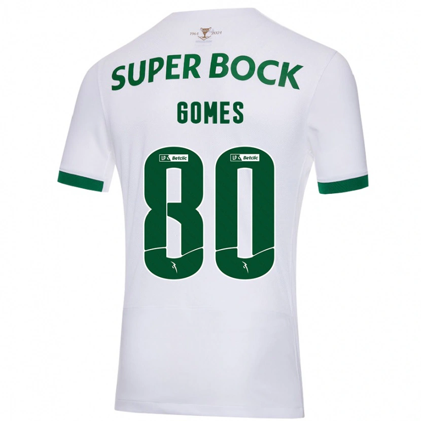Danxen Women Luís Gomes #80 White Green Away Jersey 2024/25 T-Shirt