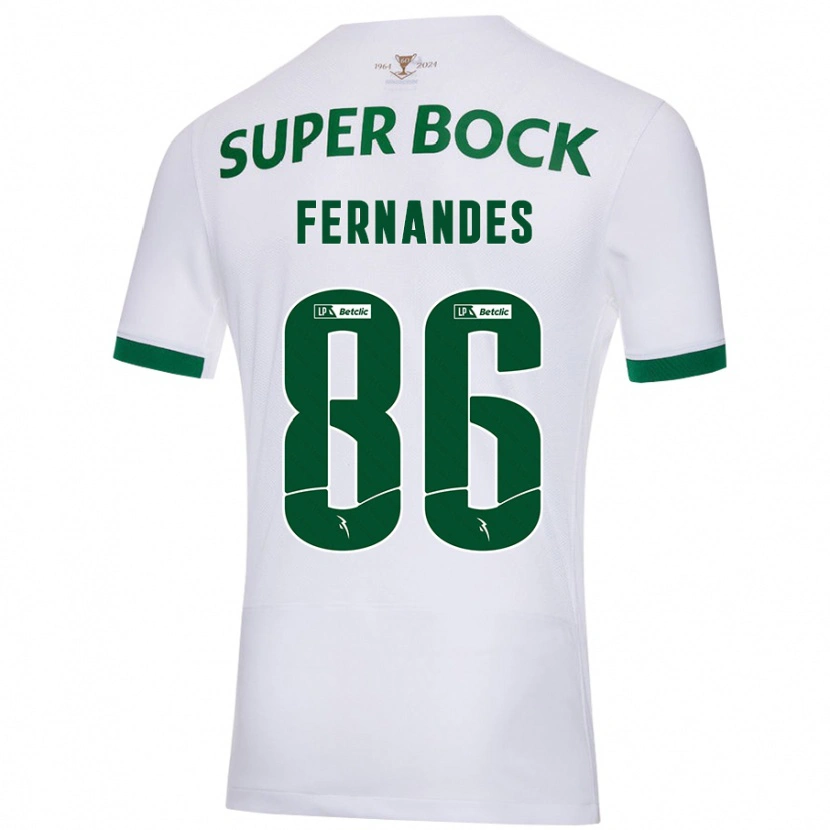 Danxen Women Emanuel Fernandes #86 White Green Away Jersey 2024/25 T-Shirt