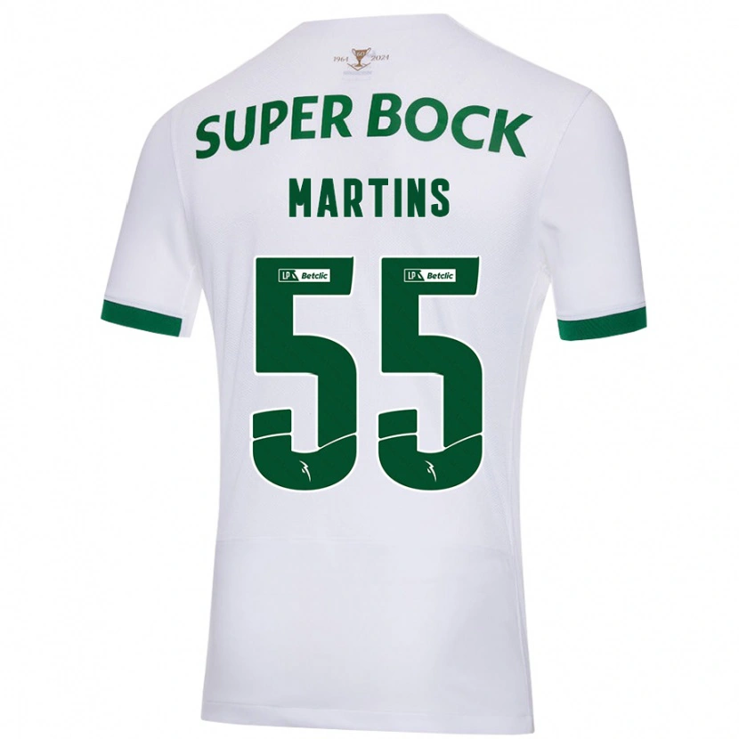 Danxen Women Carolina Martins #55 White Green Away Jersey 2024/25 T-Shirt