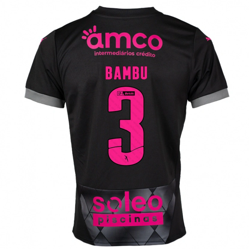 Danxen Women Robson Bambu #3 Black Pink Away Jersey 2024/25 T-Shirt