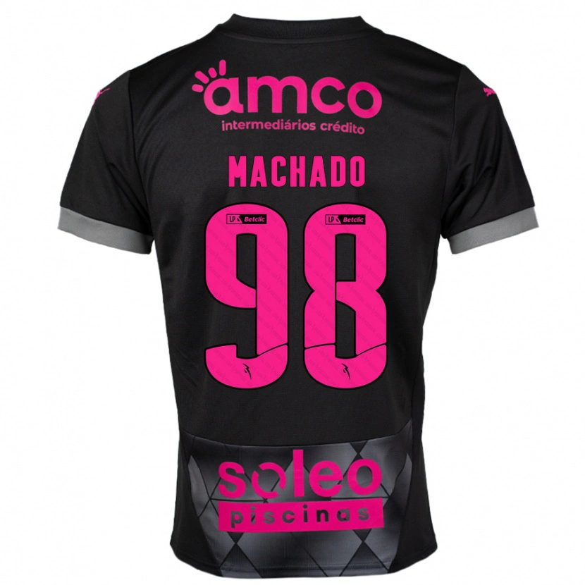 Danxen Women Gonçalo Machado #98 Black Pink Away Jersey 2024/25 T-Shirt