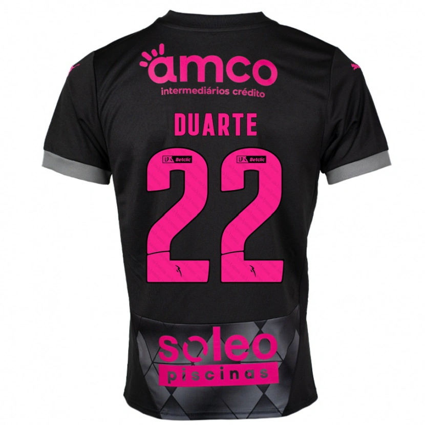 Danxen Women Vânia Duarte #22 Black Pink Away Jersey 2024/25 T-Shirt