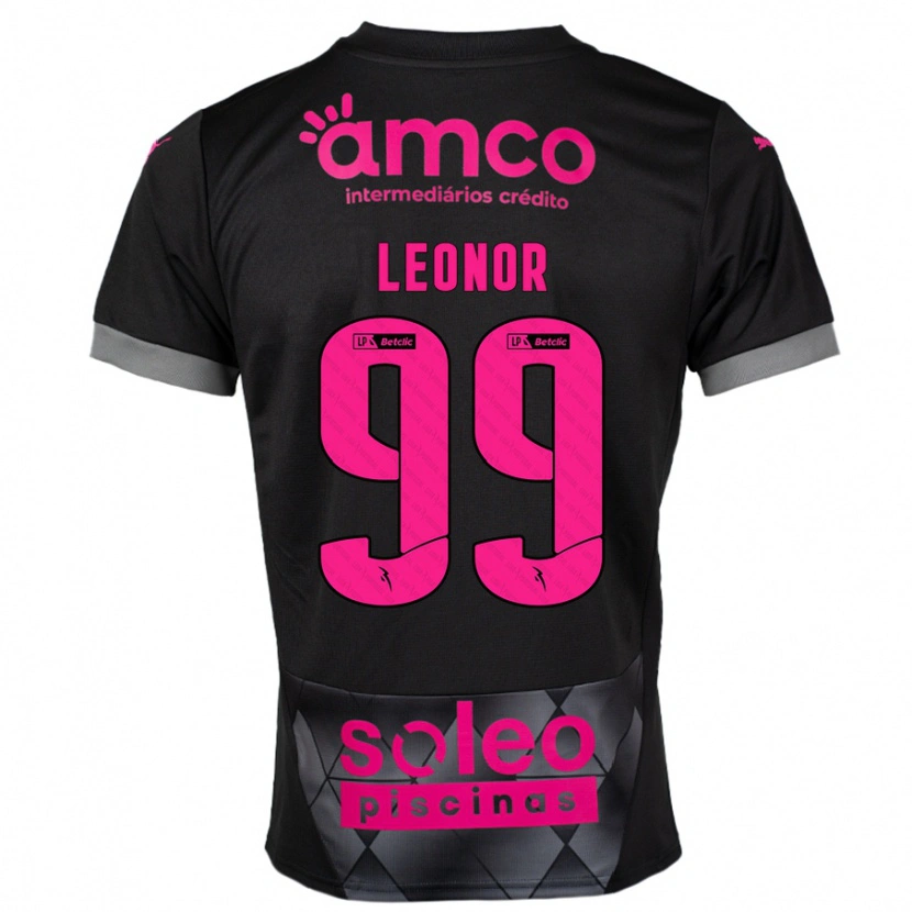 Danxen Women Maria Leonor #99 Black Pink Away Jersey 2024/25 T-Shirt