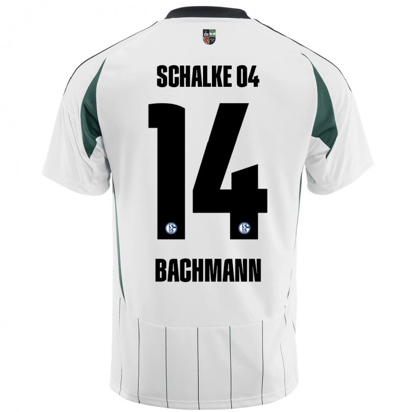 Danxen Women Janik Bachmann #14 White Green Away Jersey 2024/25 T-Shirt