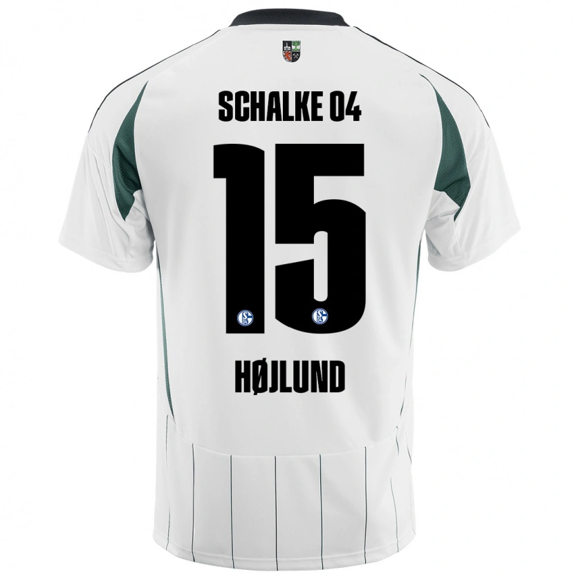 Danxen Women Emil Højlund #15 White Green Away Jersey 2024/25 T-Shirt