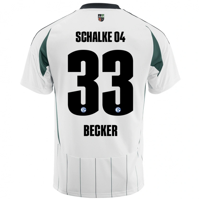 Danxen Women Vitalie Becker #33 White Green Away Jersey 2024/25 T-Shirt