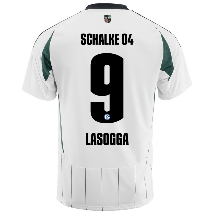 Danxen Women Pierre-Michel Lasogga #9 White Green Away Jersey 2024/25 T-Shirt