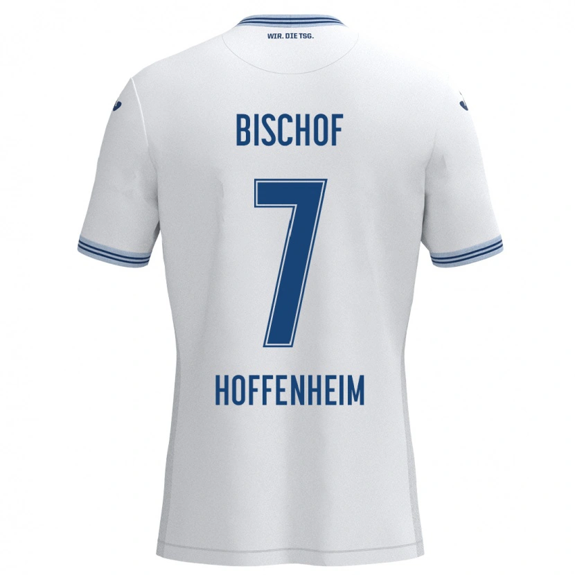 Danxen Women Tom Bischof #7 White Blue Away Jersey 2024/25 T-Shirt