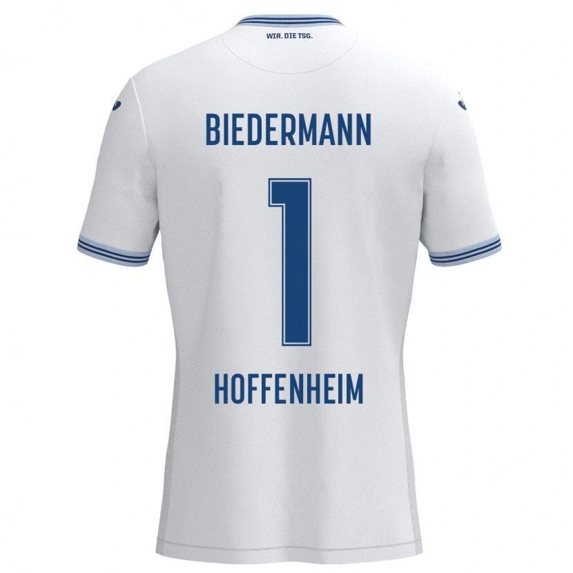 Danxen Women Nico Biedermann #1 White Blue Away Jersey 2024/25 T-Shirt
