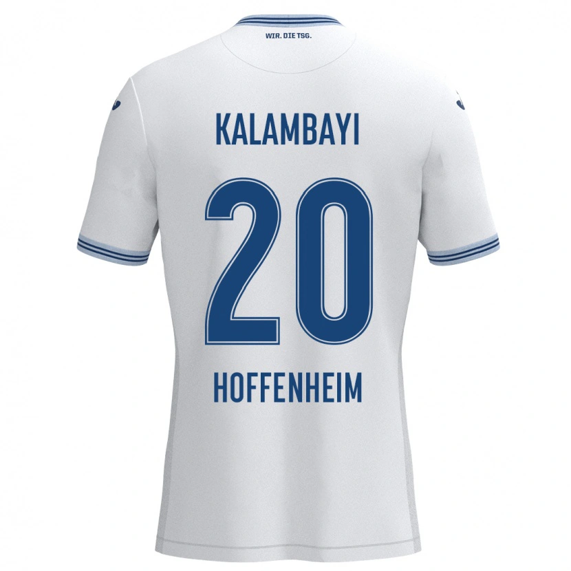 Danxen Women Simon Kalambayi #20 White Blue Away Jersey 2024/25 T-Shirt