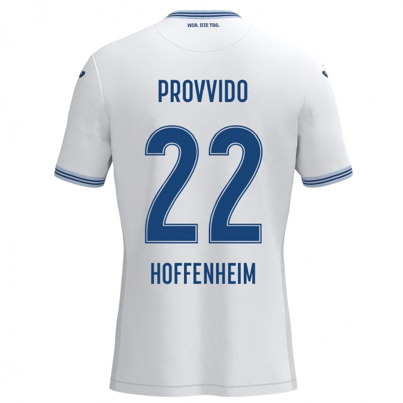 Danxen Women Luca Provvido #22 White Blue Away Jersey 2024/25 T-Shirt