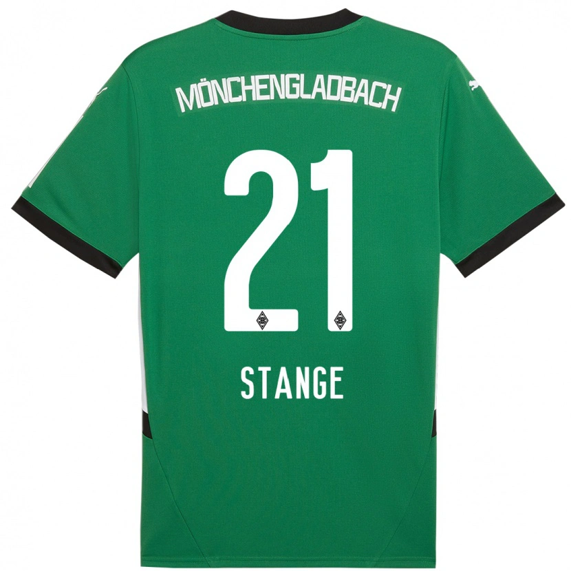 Danxen Women Veit Stange #21 Green White Away Jersey 2024/25 T-Shirt