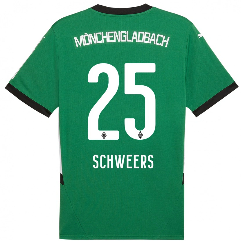 Danxen Women Lion Schweers #25 Green White Away Jersey 2024/25 T-Shirt