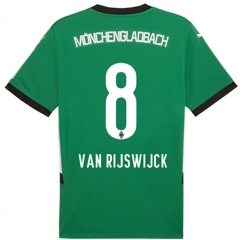 Danxen Women Britt Van Rijswijck #8 Green White Away Jersey 2024/25 T-Shirt