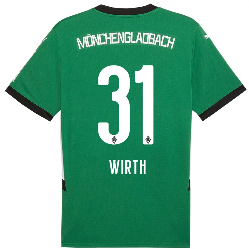 Danxen Women Linus Wirth #31 Green White Away Jersey 2024/25 T-Shirt