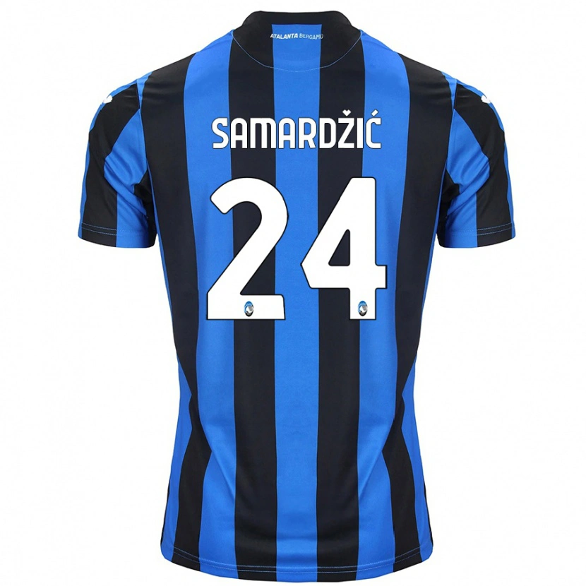 Danxen Kid Lazar Samardžić #24 Blue Black Home Jersey 2024/25 T-Shirt