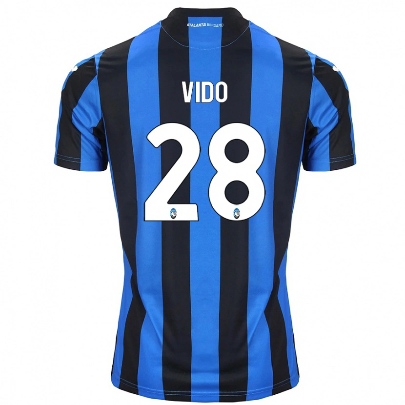 Danxen Kid Luca Vido #28 Blue Black Home Jersey 2024/25 T-Shirt