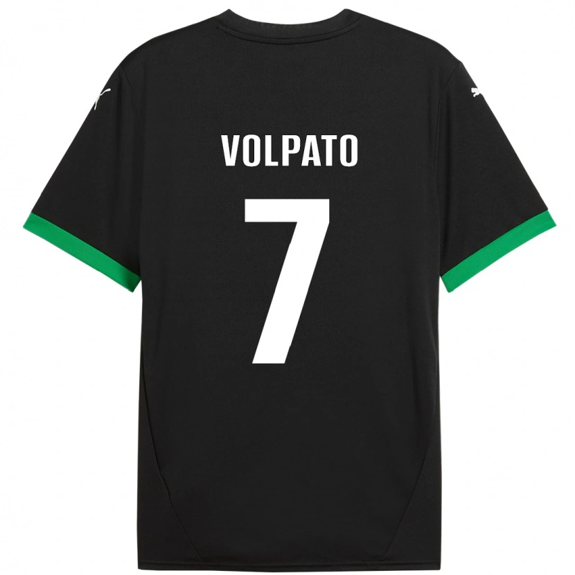 Danxen Kid Cristian Volpato #7 Black Dark Green Home Jersey 2024/25 T-Shirt