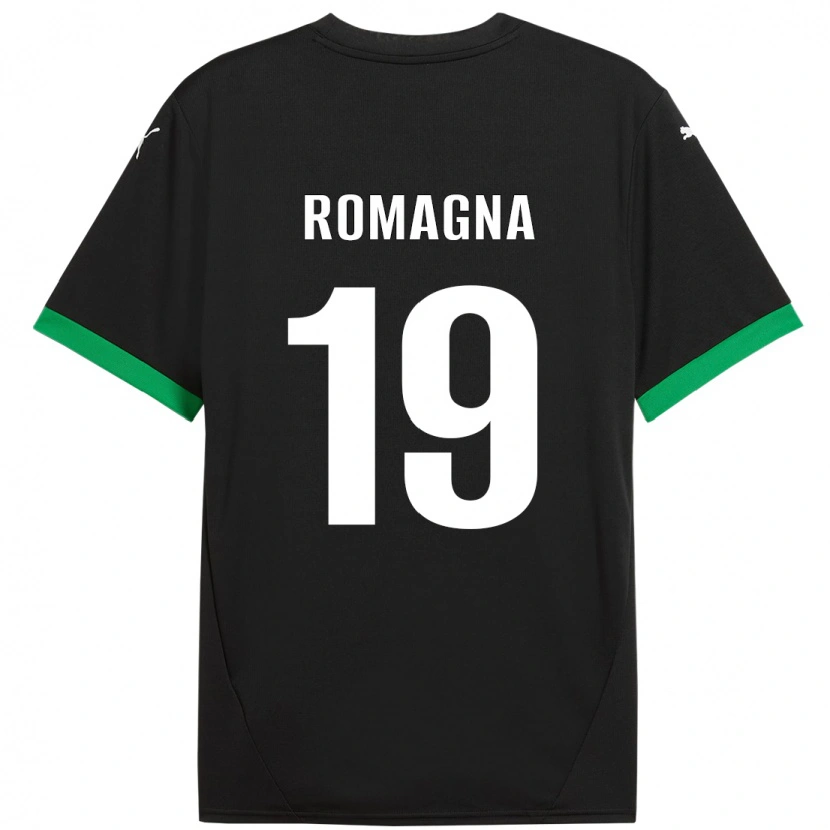 Danxen Kid Filippo Romagna #19 Black Dark Green Home Jersey 2024/25 T-Shirt