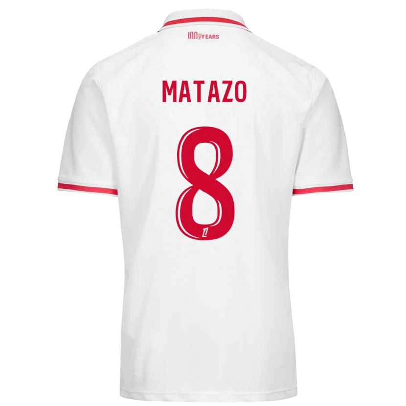 Danxen Kid Eliot Matazo #8 White Red Home Jersey 2024/25 T-Shirt