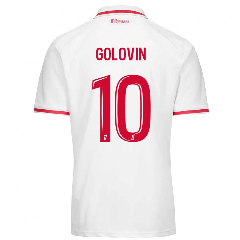 Danxen Kid Aleksandr Golovin #10 White Red Home Jersey 2024/25 T-Shirt