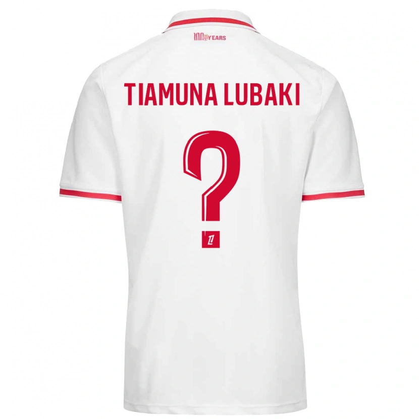 Danxen Kid Loïc Tiamuna Lubaki #0 White Red Home Jersey 2024/25 T-Shirt