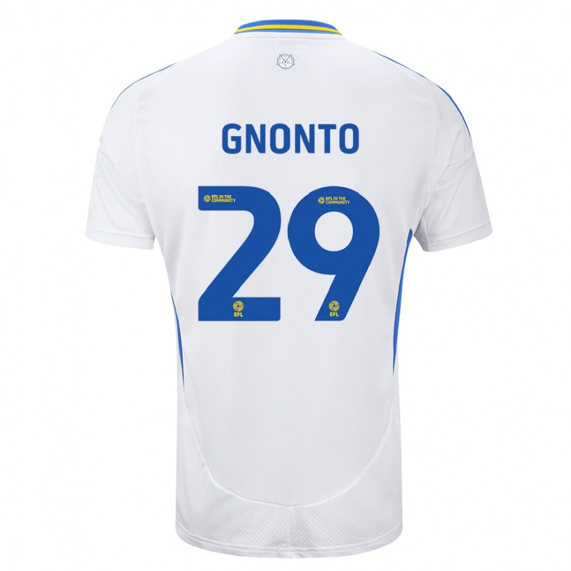 Danxen Kid Wilfried Gnonto #29 White Blue Home Jersey 2024/25 T-Shirt
