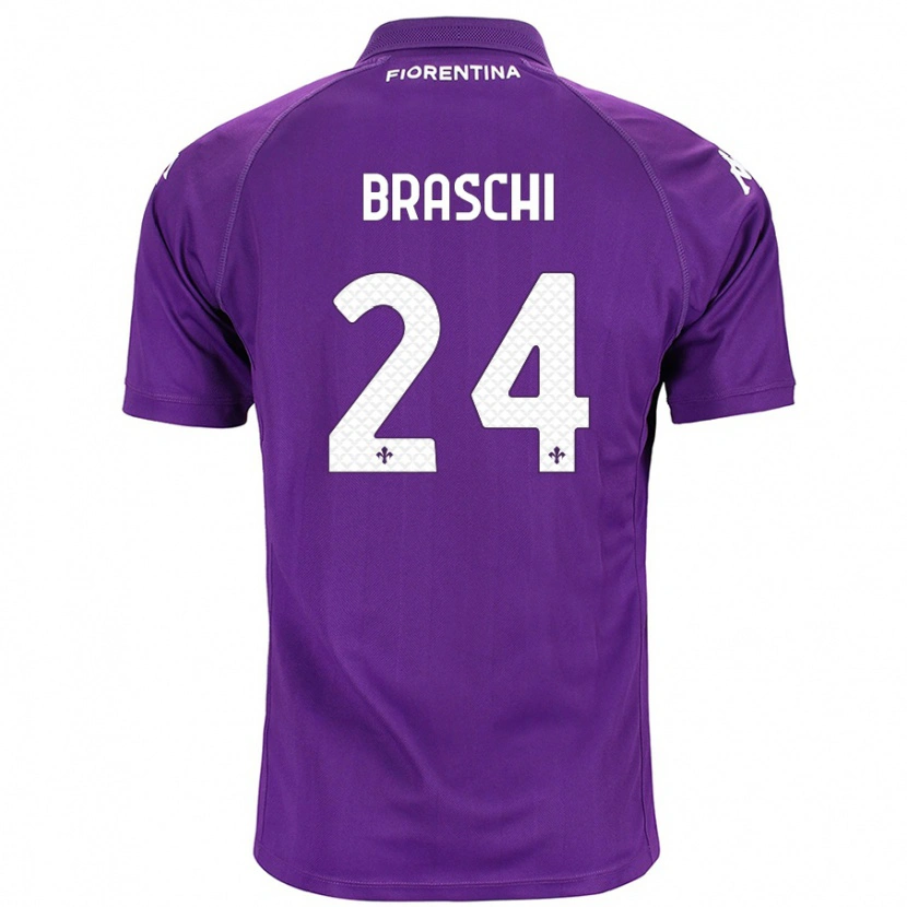 Danxen Kid Riccardo Braschi #24 Purple Home Jersey 2024/25 T-Shirt