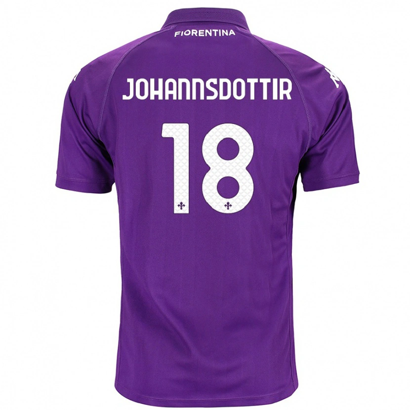 Danxen Kid Alexandra Jóhannsdóttir #18 Purple Home Jersey 2024/25 T-Shirt