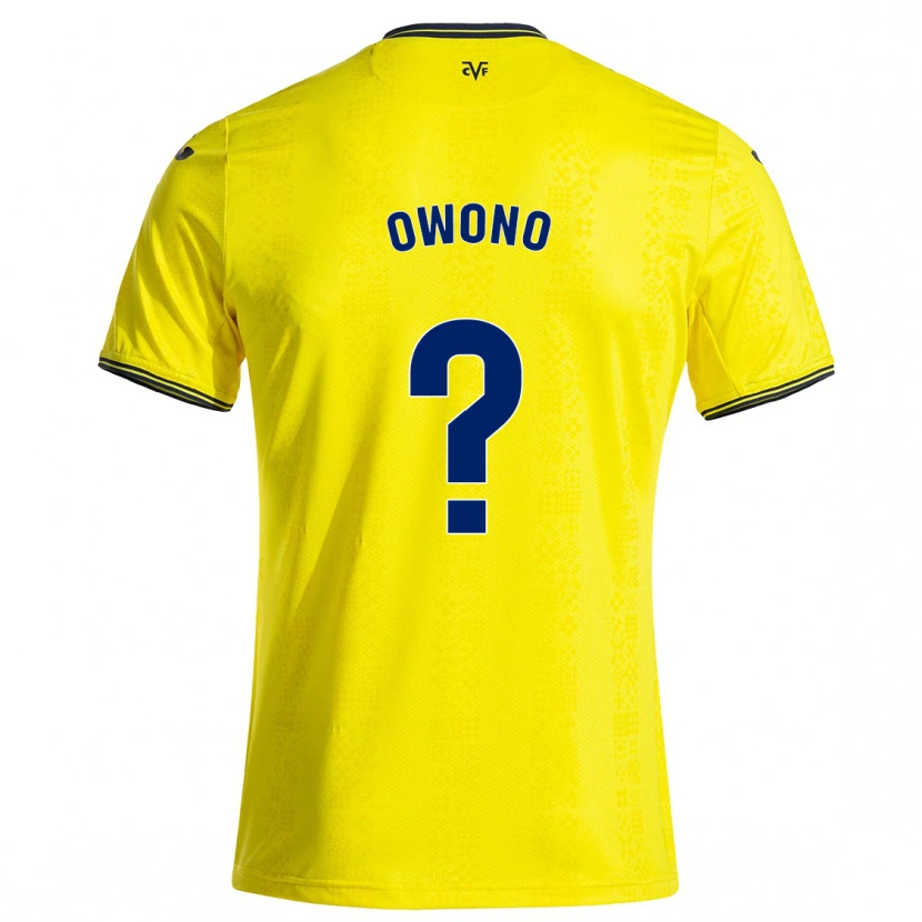 Danxen Kid Roberto Owono #0 Yellow Black Home Jersey 2024/25 T-Shirt