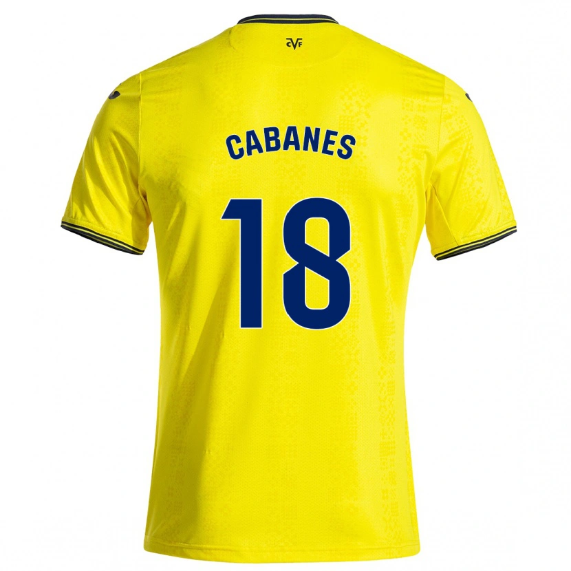Danxen Kid Pau Cabanes #18 Yellow Black Home Jersey 2024/25 T-Shirt