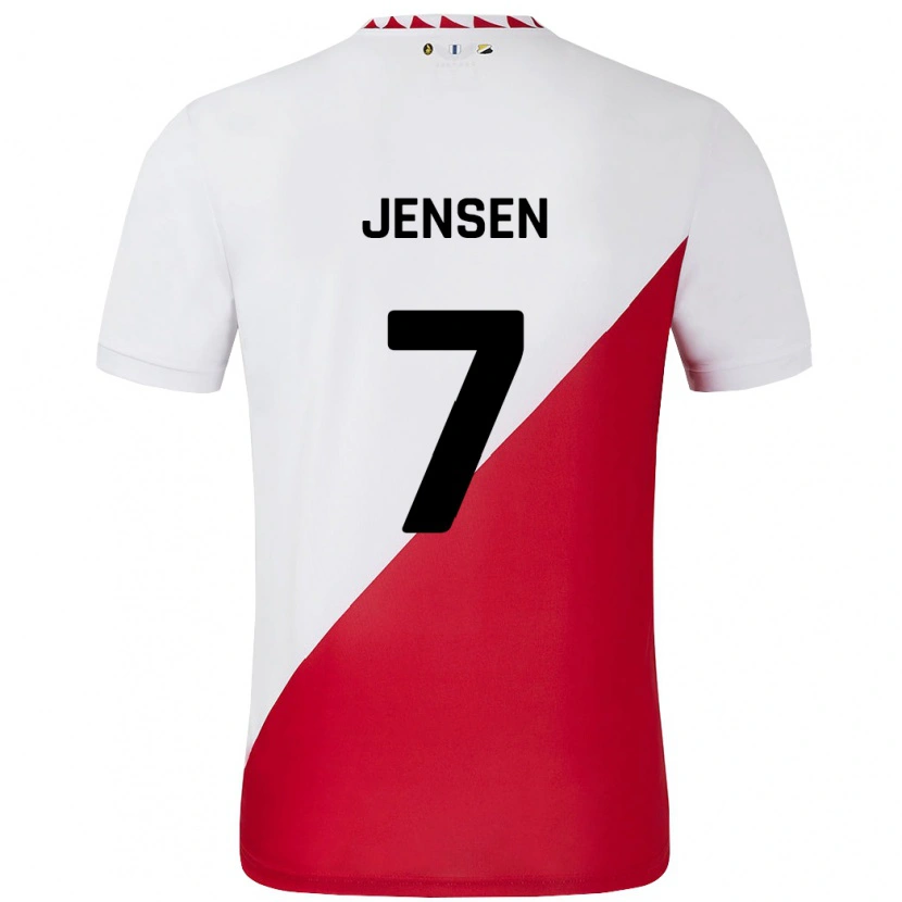 Danxen Kid Victor Jensen #7 White Red Home Jersey 2024/25 T-Shirt