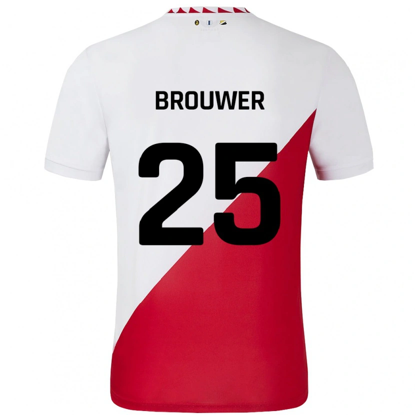 Danxen Kid Michael Brouwer #25 White Red Home Jersey 2024/25 T-Shirt