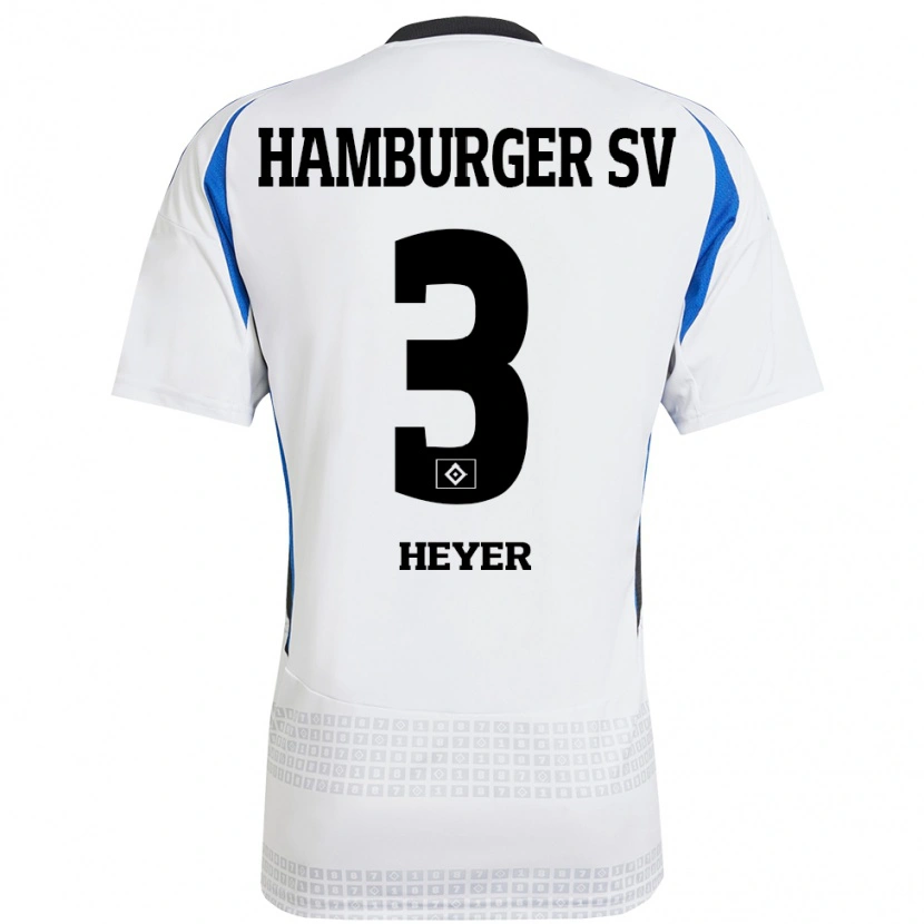 Danxen Kid Moritz Heyer #3 White Blue Home Jersey 2024/25 T-Shirt
