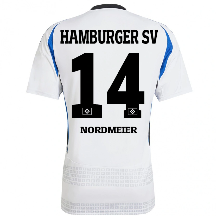 Danxen Kid Quentin Nordmeier #14 White Blue Home Jersey 2024/25 T-Shirt