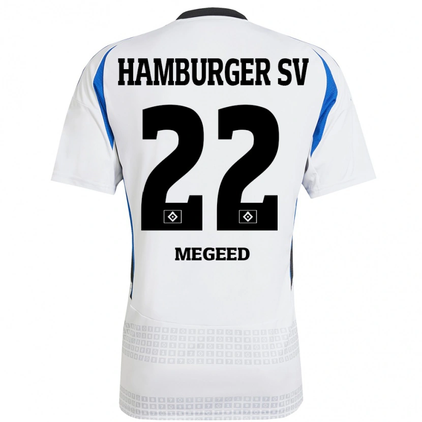 Danxen Kid Omar Megeed #22 White Blue Home Jersey 2024/25 T-Shirt