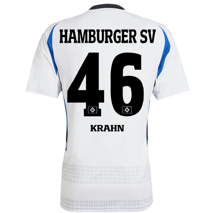 Danxen Kid Elijah Krahn #46 White Blue Home Jersey 2024/25 T-Shirt