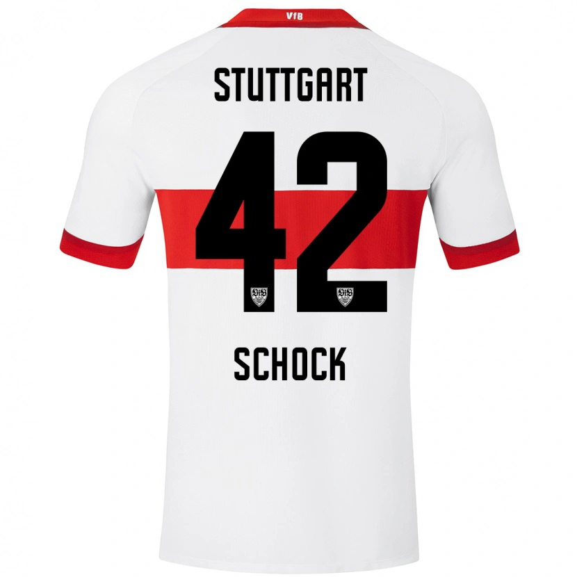 Danxen Kid Florian Schock #42 White Red Home Jersey 2024/25 T-Shirt