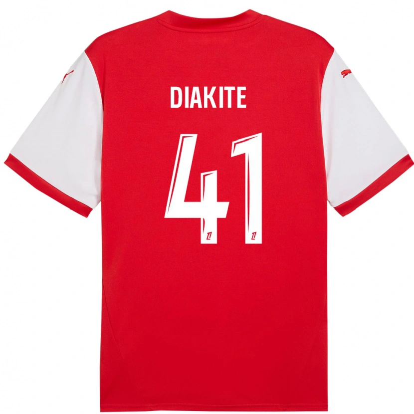 Danxen Kid Ibrahim Diakité #41 Red White Home Jersey 2024/25 T-Shirt
